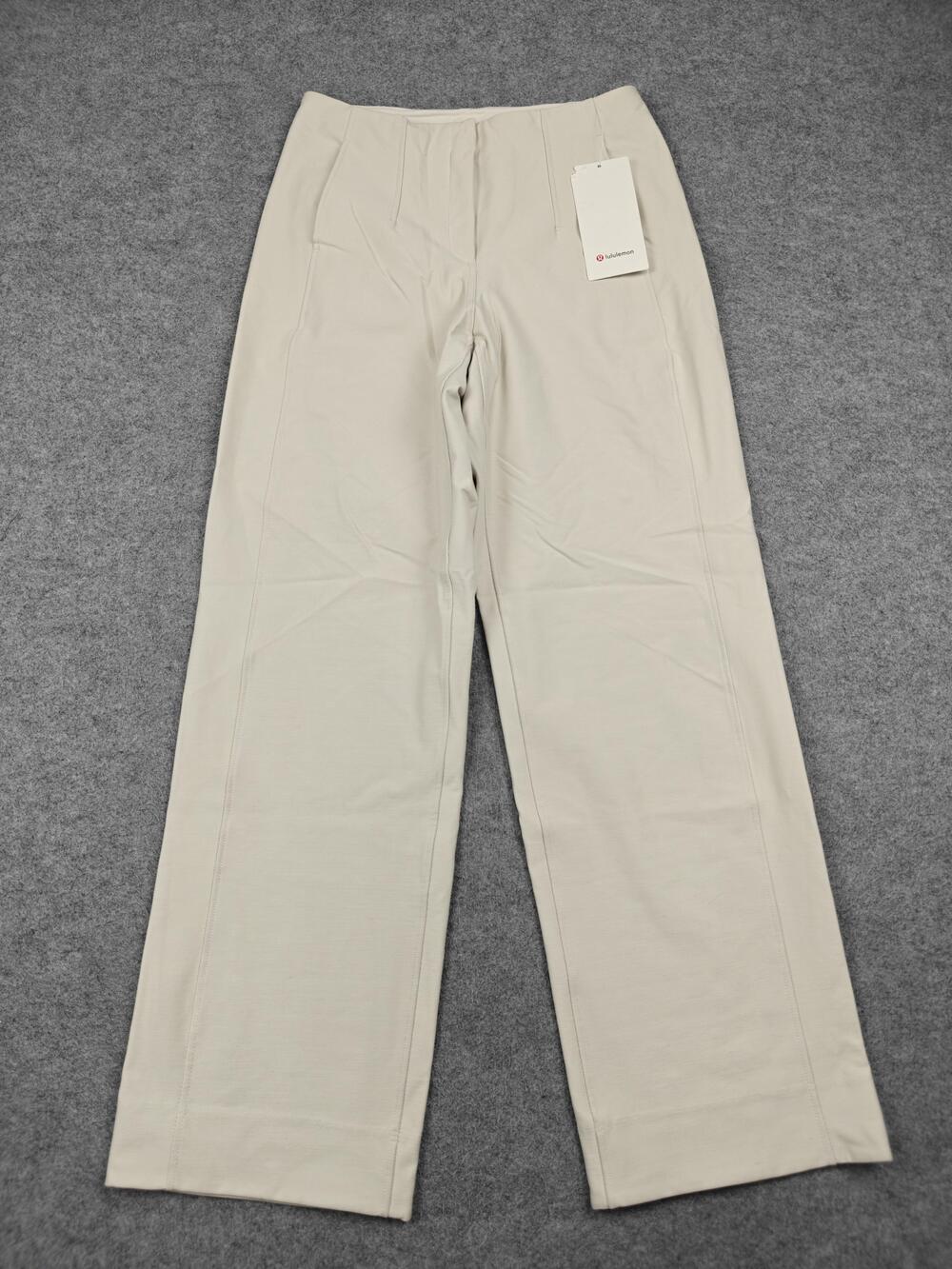 Lululemon Pants Womens 6 Beige Mid-Rise Utilitech Relaxed-Fit Trouser Straight